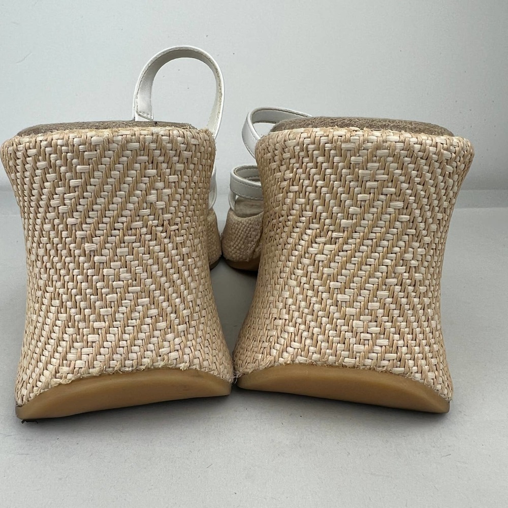 Lower East Side Vintage Espadrille White Strappy Y2K Sandals Womens Size: 10 - Picture 5 of 9
